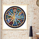 5D DIY Full Drill Diamond Painting Round Geometry Cross Stitch Embroidery
