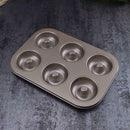 6 Cups Muffin Cake Mould Metal Cupcake Mold Non-Stick Donut Baking Pan