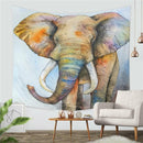 South Asian Elephant Tapestry Wall Hanging Hippie Beach Boho Scarf Mat White