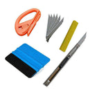 Car Vinyl Wrap Tools Felt Squeegee Carbon Fiber Blade Window Tint Kit F0Z7 F8C1