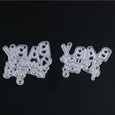 1 Set Metal Feet Circle Letters Embossing Cutting Dies Stencil