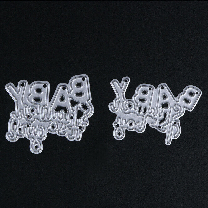 1 Set Metal Feet Circle Letters Embossing Cutting Dies Stencil