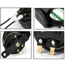 12V 110dB Waterproof Motorcycle Truck Loud Snail Siren Horns 510Hz Black