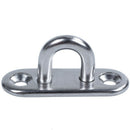 4pcs 5mm 304 Stainless Steel Oblong Pad Eye Plate Staple Ring Hook E3Q3