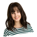 14" Short Bob Shoulder Length Wavy Curly Natural Full Hair Wigs With Neat Air