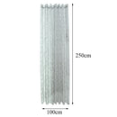 Floral Textured Sheer Window Curtain Grommet Tulle Voile Scarf 39x98'' Grey