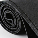 Cowhide Car Truck Steering Wheel Cover With Needles And Thread Black