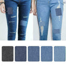 20Pcs/Set 5 Color DIY Iron on Denim Fabric Patches Kit For Clothing Repair L0F9