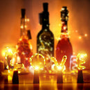 10pcs 1m LED String Light Cork Button Copper Wire Fairy Lamp (Warm White)