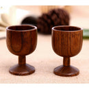 Natural Wooden Goblet Red Wine Cup Beer Mug Party Groomsmen Brown Gift Free