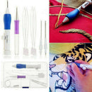 DIY Embroidery Knitting Punch Needle Pen Magic Sewing Tool Kit+50 Threads Set//