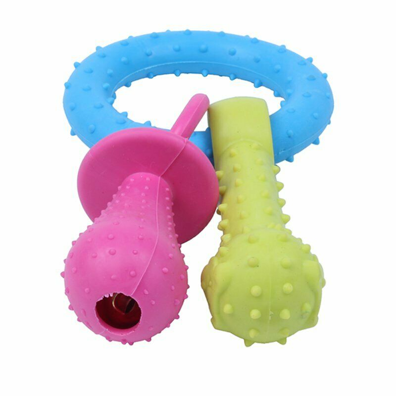 Rubber Pet Dog Puppy Healthy Dental Teeth Cleaning Gums Chew Bone Play Trai R3P9