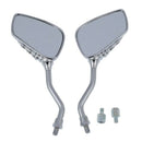 2pcs Mirror Mirror Side Plastic ABS Chrome Skeleton for Motorcycle J6T3