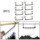 8pcs Space Saver Wonder Magic Clothes Hanger Rack Clothing Hook Organizer