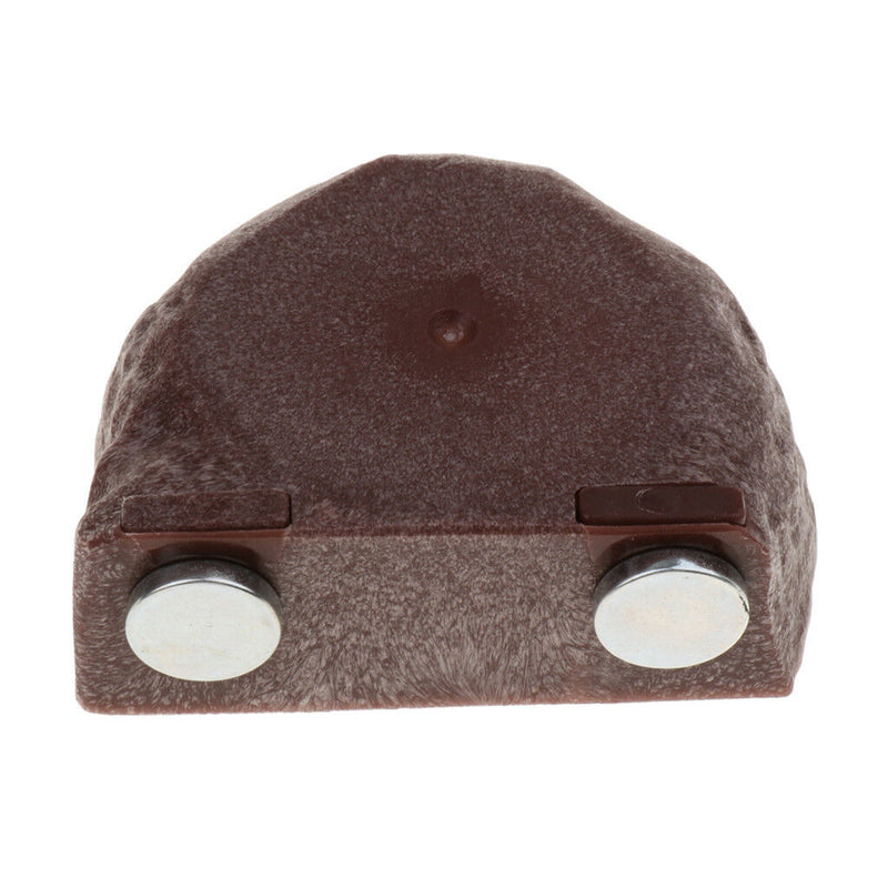 Reptile Feeder Food Holder Cup Gecko Natural Rock Look Ledge -Magnetic Brown