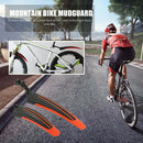 2pcs Mountain Bicycle Splash Fender Guard Bike Rear Front Mudguard (Orange)