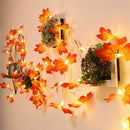Fairy Lights Artificial Autumn Maple Leaves String Wire Copper Bottle Light