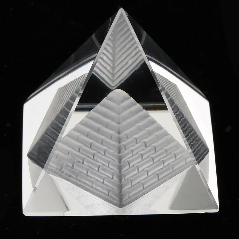 1.57inch Clear Crystal Pyramid (No Stand) Kids Boys' Girls' Bedroom Decor