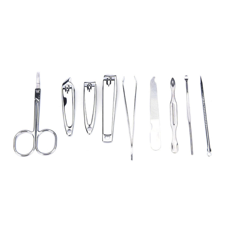 9 Pcs Set Nail Clippers Nipper Cutter Manicure PedicureStainless Steel Gift  Hn