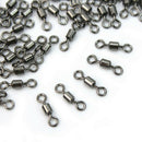 100x High Quality Link Fishing Soild Rings Swivels Connectors for Sea Coarse Hot