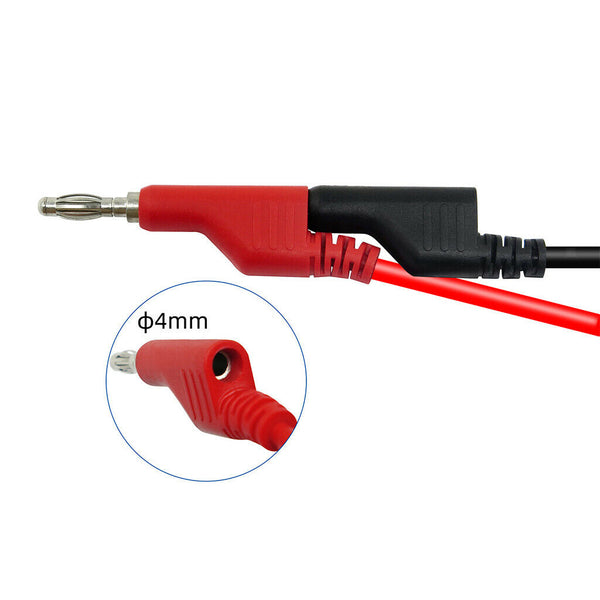 5pcs Banana Plug To Alligator Clips Test Lead Set Copper Wire 1 Meter