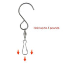 Rotary Clip Hook Metal Winding Hook Wind Bell Hook Free Rotary Bearing Smal