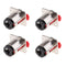 4 Pieces 1/4 inch Jacks 6.35mm Microphone Mono TS Socket Female Connector Panel
