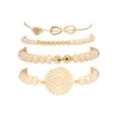 4X Bohemian Multi-layer 8 Infinity Beads Bracelet Set Women Bangle Jewelry OZ