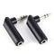 Right Angle 90Degree3.5mm 3Pole Audio Stereo Male to Female Extension Adapter TO