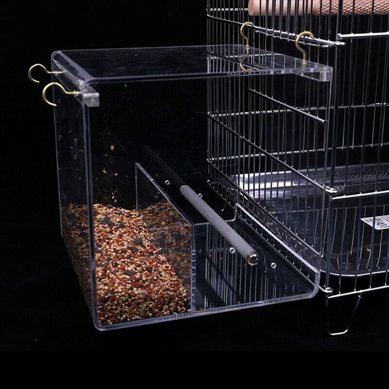 Automatic Parrot Bird Feeder No Mess Feeding Device Seed Food Container for Y3F2