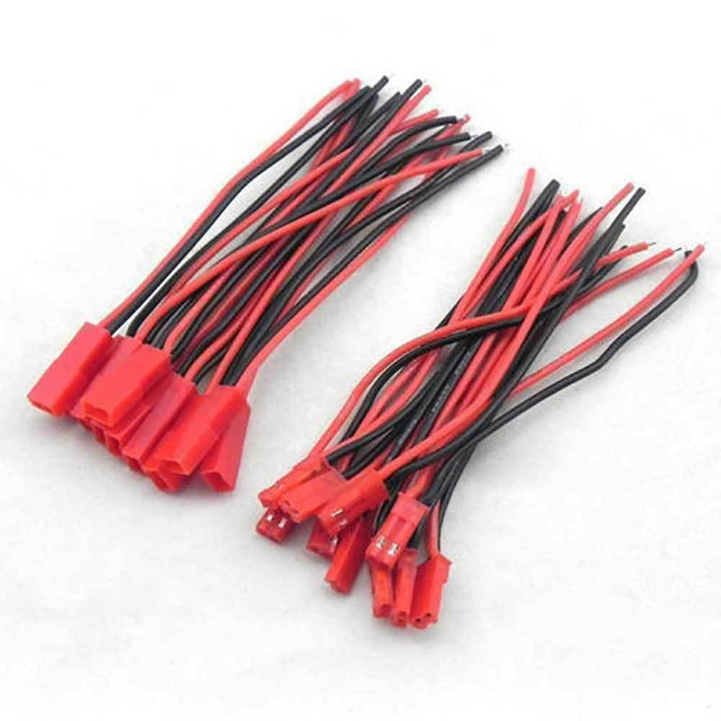 H1 10 Pairs 100mm JST Connector Plug Cable Male+Female for RC Battery X2H6 Q4S6