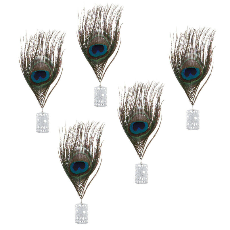 Set of 5 Pieces Dreadlocks Beads Pendant Hair Decorations, Metal Cuffs Braid