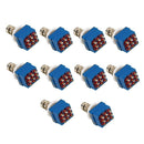 10Pcs 3Pdt 9 Pins Box Stomp Guitar Effect Pedal Foot Switch True Bypass Met