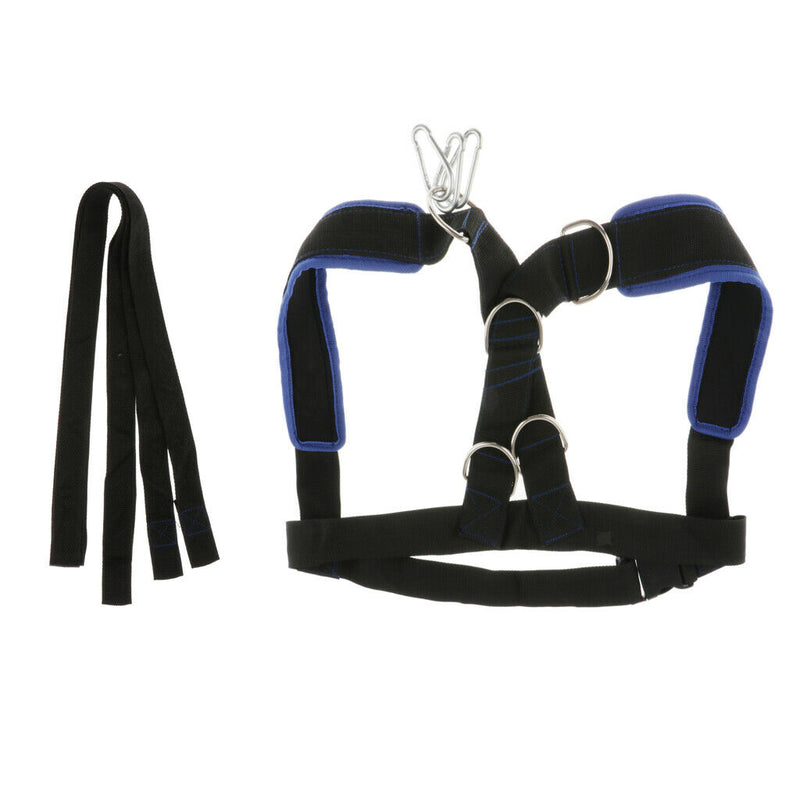 Heavy Duty Sled Harness Vest Fitness Resistance Training Speed Exercise Shoulder