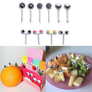 Cute 10x Eye Mini Food Fruit Picks Baby Kid Forks Bento Lunch Box Tool Tableware