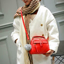 Women Messenger Handbag Shoulder Bag PU Leather Satchel Sling Bag/Red SN9F