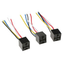 3Pcs Prewired 5 Pin Automotive Relay Harness Socket Holder 40A Fit for 6.3mm