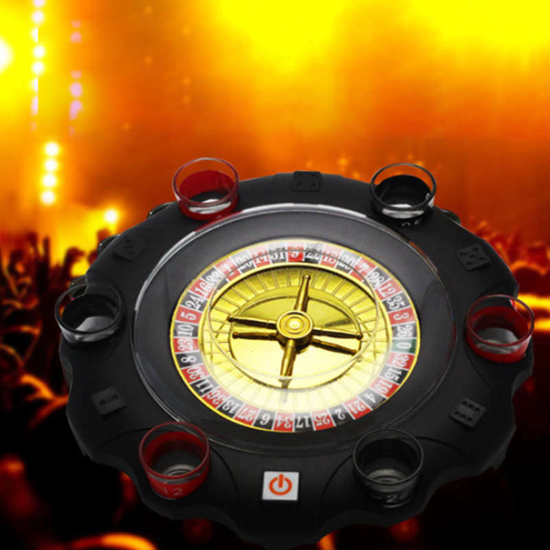 Electric Russian Lucky Turntable Wine Set Ktv Bar Nightclub Drinking Game P X6Z3