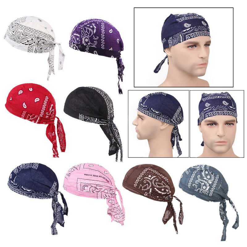 Turban Hat Chemo Cap Durag Muslim Beanie Hair Loss Headscarf Cover Hat Red