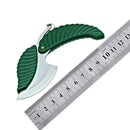 Outdoor Camping Portable Stainless-Steel Key-chain Leaf Pocket Folding Cutter