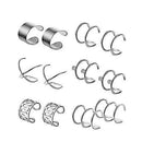 6 Pairs Simple Clip Earrings Non Pierced Ear Studs Women Men Jewelry Gift A