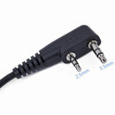 2 Pin 3.5mm/2.5mm Ear Bar Earpiece Mic PTT Walkie Talkie Headset for Kenwoo