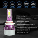 1 Pair COB LED Car Headlight Bulbs 72W Headlamp Fog Light Purple (9006) A