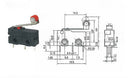 5Pc/Set Micro Roller Lever Arm Open Close Limit Switch KW12-3 PCB Microswitch Cy