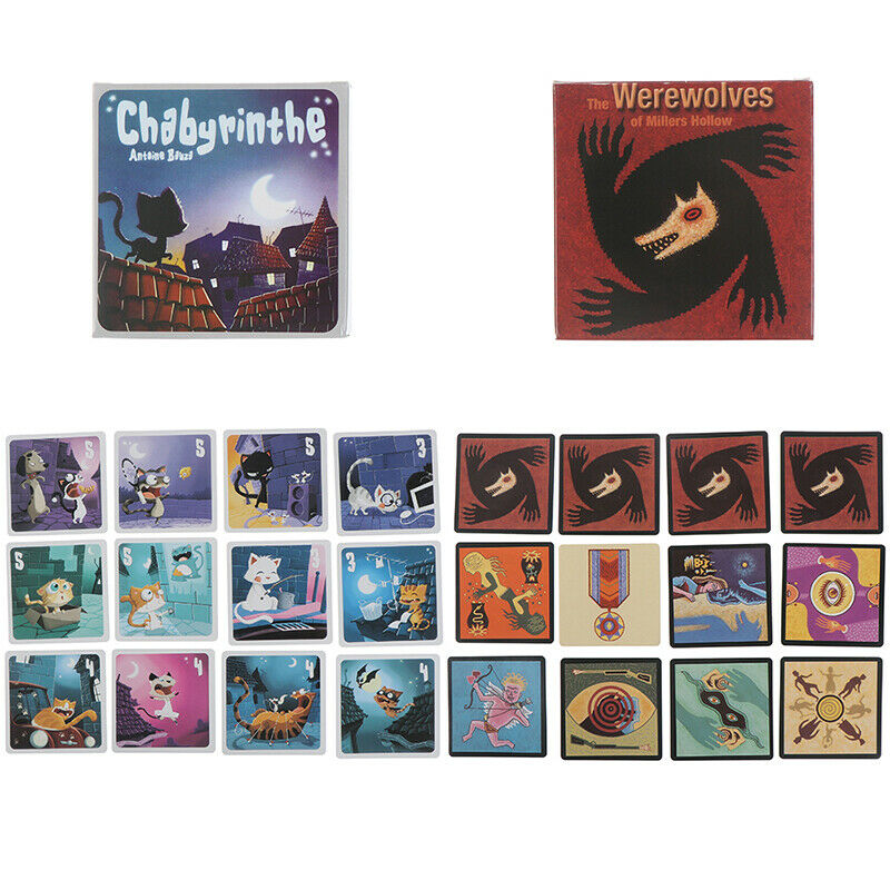 24Pcs Werewolf Board Games Cards English Version Family Fun Playing CardsTEUS