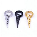 Stainless Steel Triangle Hollow Star Hoop Earrings Set of 3pcs Multi-color