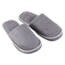 Men Gray Fleeces House Soft Winter Warm Slippers UK 8.5 for Feet Length 27