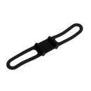 2 Pieces Bike Silicone Band Bicycle Flashlight Strap Tie Holder Black