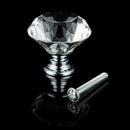 16PCS Crystal Glass Door Knobs Clear Pull Handle Zinc Alloy with Screw for  Y4I2