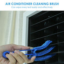Microfiber Car A/C Air Vent Cleaning Brush Home Window Blind Cleaner (Blue)
